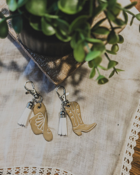 Cowboy Boot & Hat Keychains